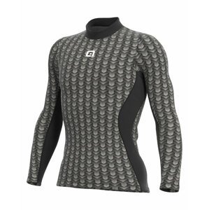 ALÉ Cyklistické tričko s dlhým rukávom - INTIMO CUBES - šedá XL-2XL
