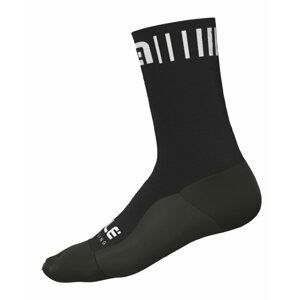 ALÉ Cyklistické ponožky klasické - STRADA WINTER 18 - biela/čierna M