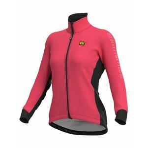 ALÉ Cyklistická zateplená bunda - SOLID FONDO LADY WNT - ružová XL