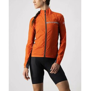 CASTELLI Cyklistická vetruodolná bunda - SQUADRA STRECH LADY - červená XL