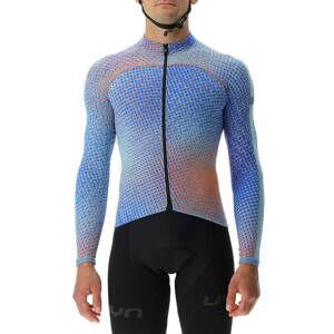 UYN Cyklistický dres s dlhým rukávom zimný - SPECTRE WINTER - modrá/oranžová/čierna