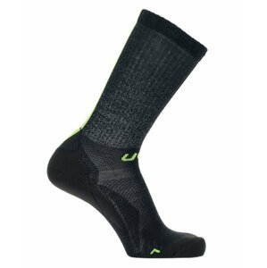UYN Cyklistické ponožky klasické - AERO WINTER  - čierna/zelená 45-47