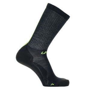 UYN Cyklistické ponožky klasické - AERO WINTER  - čierna/zelená 42-44