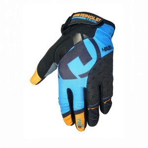 HAVEN Cyklistické rukavice dlhoprsté - SINGLETRAIL LONG - čierna/modrá