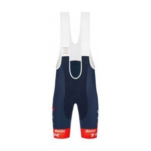 SANTINI Cyklistické nohavice krátke s trakmi - ORIGINAL nohavice - modrá/biela/červená XL