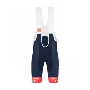 SANTINI Cyklistické nohavice krátke s trakmi - ORIGINAL nohavice - ružová/modrá/červená/biela M
