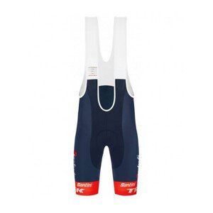 SANTINI Cyklistické nohavice krátke s trakmi - ORIGINAL nohavice - červená/modrá/biela 2XL