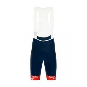 SANTINI Cyklistické nohavice krátke s trakmi - ORIGINAL nohavice - modrá/červená 3XL