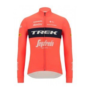SANTINI Cyklistický dres s dlhým rukávom zimný - THERMAL dres - ružová 2XL