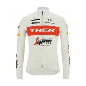 SANTINI Cyklistický dres s dlhým rukávom zimný - THERMAL dres - biela/červená 4XL