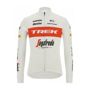 SANTINI Cyklistický dres s dlhým rukávom zimný - THERMAL dres - biela/červená L