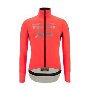 SANTINI Cyklistická zateplená bunda - TREK SEGAFREDO 2022 VEGA WINTER - ružová