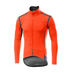 CASTELLI Cyklistická zateplená bunda - PERFETTO ROS - oranžová XL
