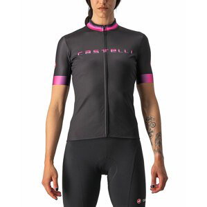 CASTELLI Cyklistický dres s krátkym rukávom - GRADIENT LADY - ružová/čierna