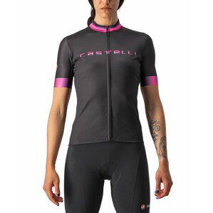 CASTELLI Cyklistický dres s krátkym rukávom - GRADIENT LADY - ružová/čierna/antracitová M