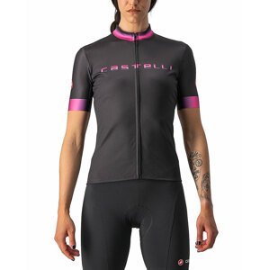 CASTELLI Cyklistický dres s krátkym rukávom - GRADIENT LADY - čierna/ružová/antracitová XL