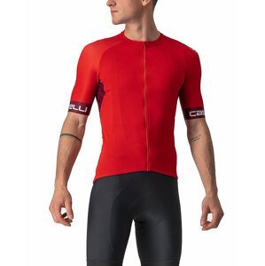 CASTELLI Cyklistický dres s krátkym rukávom - ENTRATA VI - bordová/červená 3XL