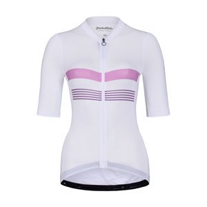 HOLOKOLO Cyklistický dres s krátkym rukávom - SPORTY LADY - ružová/biela M