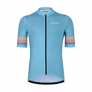 HOLOKOLO Cyklistický dres s krátkym rukávom - RAINBOW - modrá/svetlo modrá L