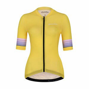 HOLOKOLO Cyklistický dres s krátkym rukávom - RAINBOW LADY - žltá XS
