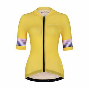 HOLOKOLO Cyklistický dres s krátkym rukávom - RAINBOW LADY - žltá L
