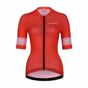 HOLOKOLO Cyklistický dres s krátkym rukávom - RAINBOW LADY - červená M