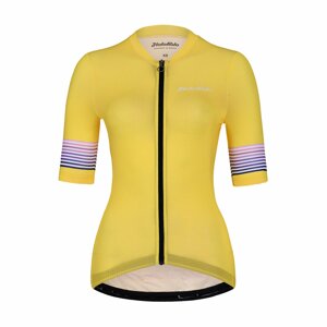 HOLOKOLO Cyklistický dres s krátkym rukávom - RAINBOW LADY - žltá M