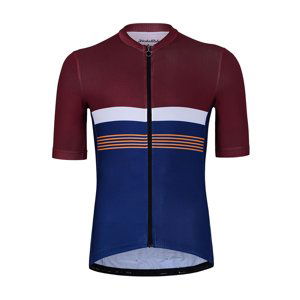 HOLOKOLO Cyklistický dres s krátkym rukávom - SPORTY - bordová/modrá XL