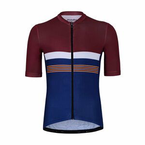 HOLOKOLO Cyklistický dres s krátkym rukávom - SPORTY - bordová/modrá L