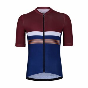 HOLOKOLO Cyklistický dres s krátkym rukávom - SPORTY - bordová/modrá M
