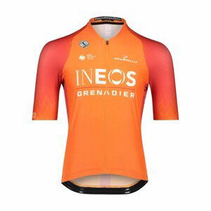 BIORACER Cyklistický dres s krátkym rukávom - INEOS GRENADIERS '22 - červená/oranžová 2XL