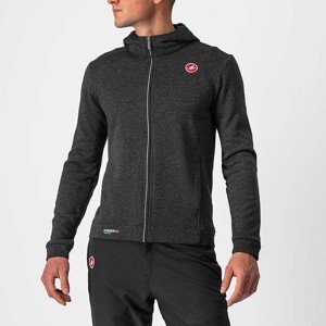 CASTELLI Cyklistická mikina - MILANO FZ FLEECE - čierna 2XL