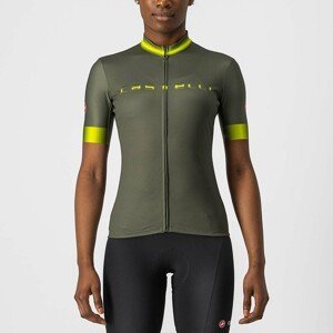 CASTELLI Cyklistický dres s krátkym rukávom - GRADIENT LADY - žltá/zelená