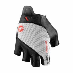 CASTELLI Cyklistické rukavice krátkoprsté - ROSSO CORSA PRO V - biela 2XL