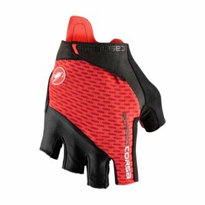 CASTELLI Cyklistické rukavice krátkoprsté - ROSSO CORSA PRO V - červená 2XL