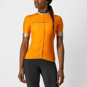 CASTELLI Cyklistický dres s krátkym rukávom - GRADIENT LADY - biela/ružová/oranžová L