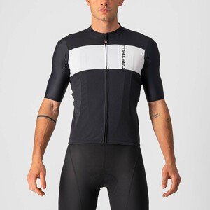 CASTELLI Cyklistický dres s krátkym rukávom - PROLOGO VII - čierna/béžová/šedá