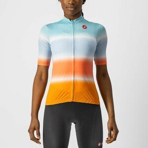 CASTELLI Cyklistický dres s krátkym rukávom - DOLCE LADY - oranžová/modrá S