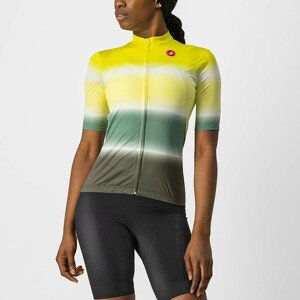 CASTELLI Cyklistický dres s krátkym rukávom - DOLCE LADY - zelená/žltá XL