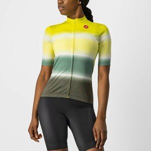 CASTELLI Cyklistický dres s krátkym rukávom - DOLCE LADY - zelená/žltá XS