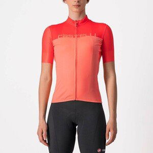 CASTELLI Cyklistický dres s krátkym rukávom - VELOCISSIMA LADY - oranžová/ružová S