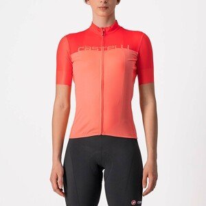 CASTELLI Cyklistický dres s krátkym rukávom - VELOCISSIMA LADY - ružová/oranžová M