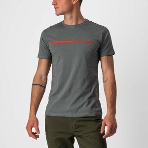 CASTELLI Cyklistické tričko s krátkym rukávom - VENTAGLIO TEE - červená/šedá