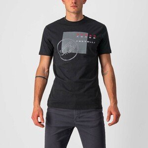 CASTELLI Cyklistické tričko s krátkym rukávom - MAURIZIO TEE - čierna/šedá