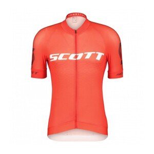 SCOTT Cyklistický dres s krátkym rukávom - RC PRO SS - biela/červená S