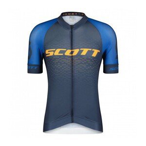 SCOTT Cyklistický dres s krátkym rukávom - RC PRO SS - modrá/oranžová XL