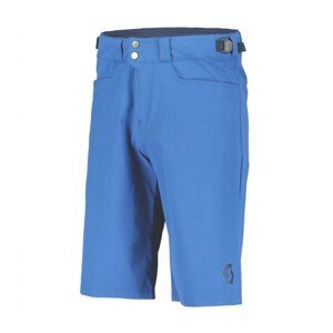 SCOTT Cyklistické nohavice krátke bez trakov - TRAIL FLOW - modrá XL