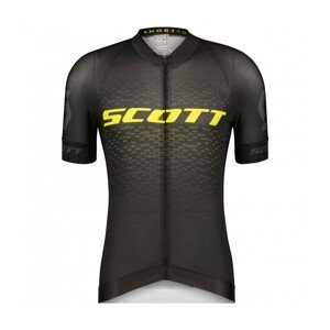 SCOTT Cyklistický dres s krátkym rukávom - RC PRO SS - čierna/žltá XL