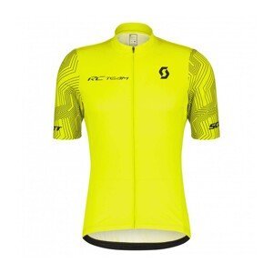 SCOTT Cyklistický dres s krátkym rukávom - RC TEAM 10 SS - žltá/čierna XL