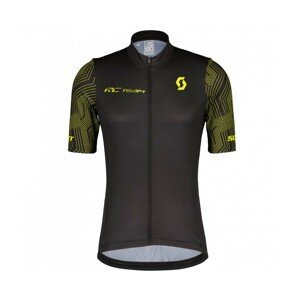 SCOTT Cyklistický dres s krátkym rukávom - RC TEAM 10 SS - čierna/žltá L